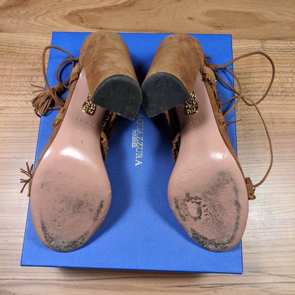 Aquazzura Tulum Sandals - Cognac - Sz 40 - Picture 5 of 8